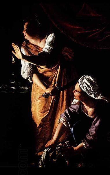 Artemisia gentileschi Judith and Her Maidservant with the Head of Holofernes, China oil painting art